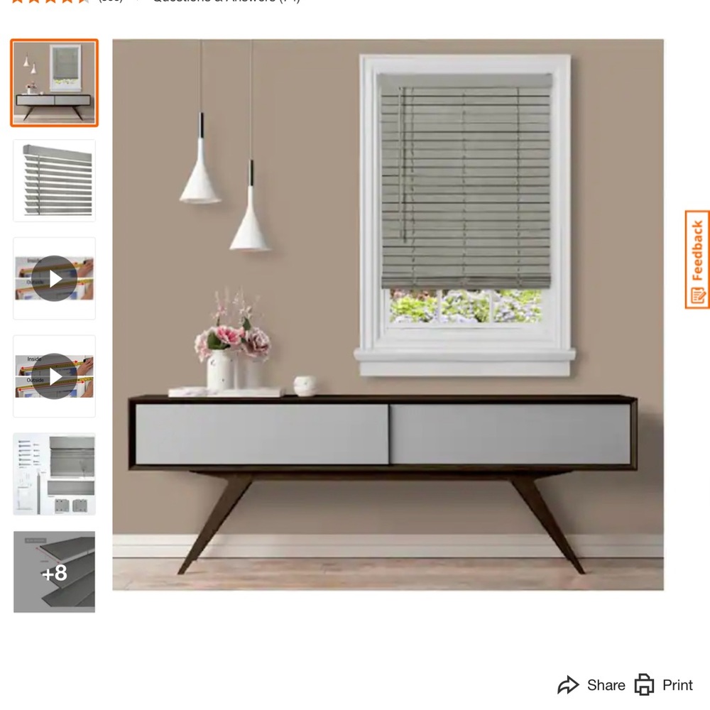 2” faux wood blinds